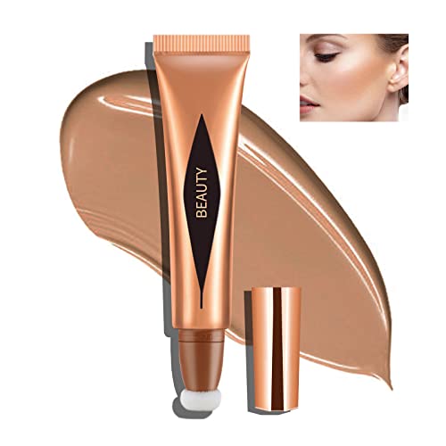 Boobeen Liquid Highlighter Contour Beauty Wand, Creme Bronzer Illuminator Stick mit Kissen Applikator, erstellen 3D Gesicht Make-up von Boobeen