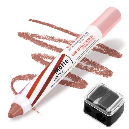 Boobeen Matt Lippenstift Bleistift Lip Crayon Stick Makeup, nicht verschmieren Matte Full Coverage Lip Color Smooth Creamy Lip Pen für Frauen, Lip Liner Set mit Sharpner Boobeen Matt Lippenstift Bleistift Lip Crayon Stick Makeup, nicht verschmieren Matte Full Coverage Lip Color Smooth Creamy Lip Pen für Frauen, Lip Liner Set mit Sharpner von Boobeen