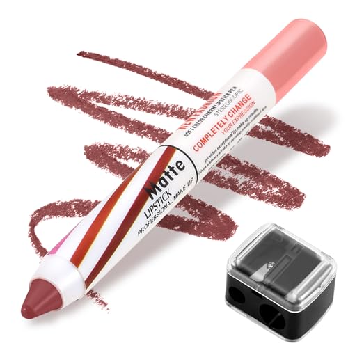 Boobeen Matt Lippenstift Bleistift Lip Crayon Stick Makeup, nicht verschmieren Matte Full Coverage Lip Color Smooth Creamy Lip Pen für Frauen, Lip Liner Set mit Sharpner Boobeen Matt Lippenstift Bleistift Lip Crayon Stick Makeup, nicht verschmieren Matte Full Coverage Lip Color Smooth Creamy Lip Pen für Frauen, Lip Liner Set mit Sharpner von Boobeen