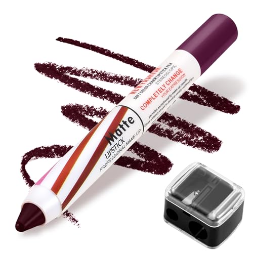 Boobeen Matt Lippenstift Bleistift Lip Crayon Stick Makeup, nicht verschmieren Matte Full Coverage Lip Color Smooth Creamy Lip Pen für Frauen, Lip Liner Set mit Sharpner Boobeen Matt Lippenstift Bleistift Lip Crayon Stick Makeup, nicht verschmieren Matte Full Coverage Lip Color Smooth Creamy Lip Pen für Frauen, Lip Liner Set mit Sharpner von Boobeen
