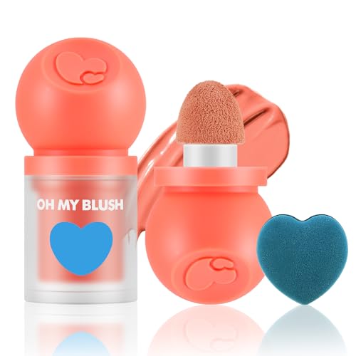 Boobeen Soft Flüssigkeit erröten Tint Wange erröten, Creme erröten Gesicht Make-up mit Kissen Applikator, Samt erröten lang anhaltende, so dass eine matte taufrischen von Boobeen