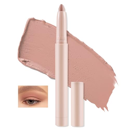 Boobeen Wasserfester Lidschatten-Stift, Creme-Lidschatten-Stift, Matte & Shimmer Crayon Langanhaltendes Lidschatten-Makeup, Schnell trocknend für Augenaufheller-Makeup von Boobeen