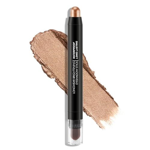 Boobeen Waterproof Eyeshadow Stick, Cream Eye Shadow Pencil mit weichem Pinsel, Shimmer Eyeshadow Crayon Pen to Highlight Eye Makeup von Boobeen