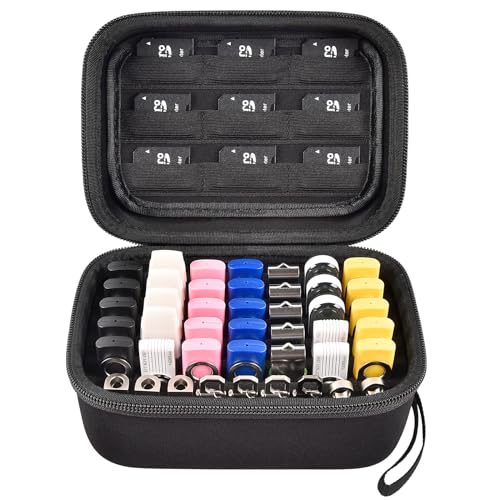 Boobowl USB Flash Drive Case, Thumb Drive, Speicherkarte SD SDXC SDHC Kartenhalter Organizer, Elektronisches Zubehör Aufbewahrungstasche für SanDisk/SamData/Samsung/TOPESEL/PNY/Memory Stick (Schwarz) von Boobowl