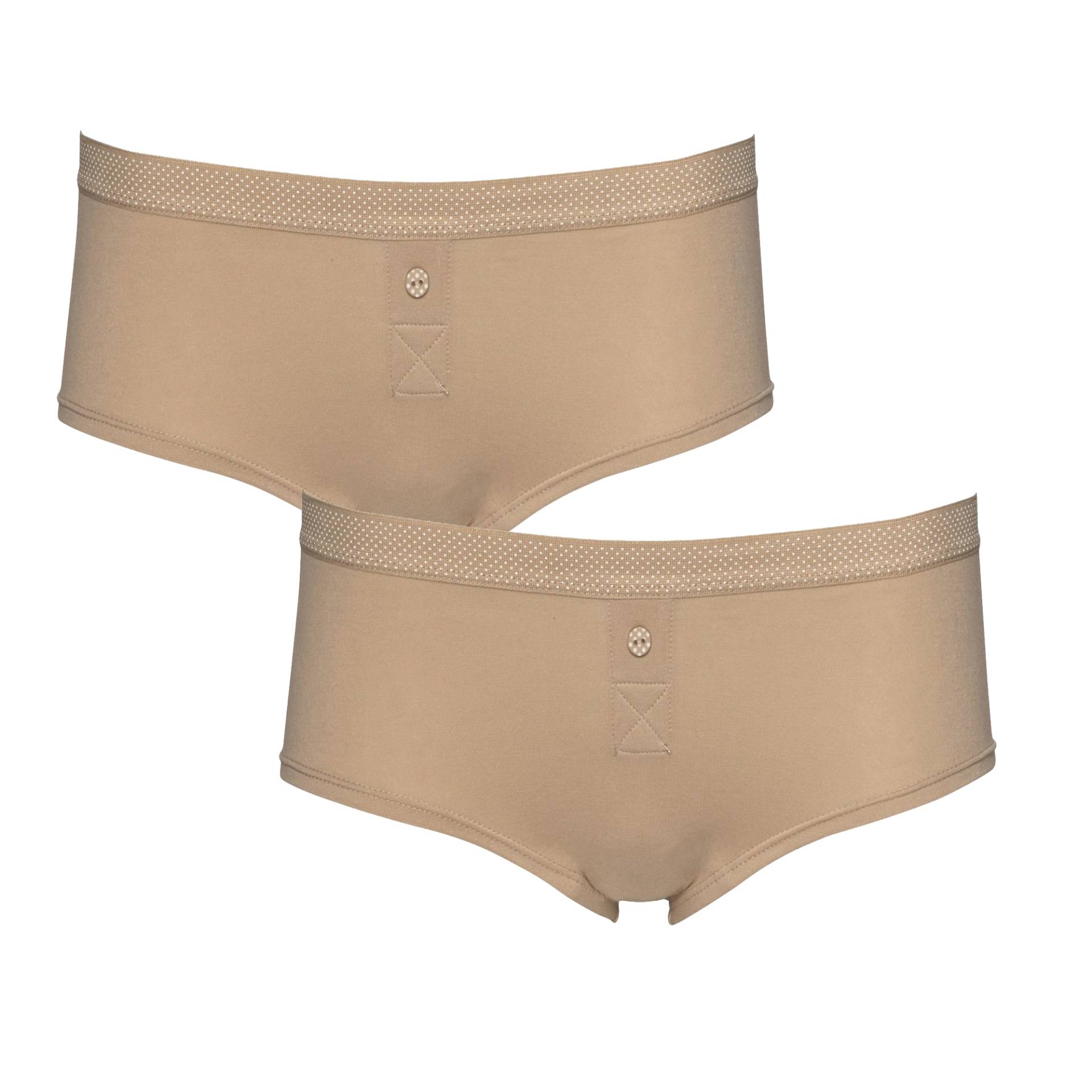 Boobs & Bloomers Boxershorts "Anny" Knopf als Deko, eng, elastisch, bequem, weich, mit Bund, Baumwollmix von Boobs & Bloomers