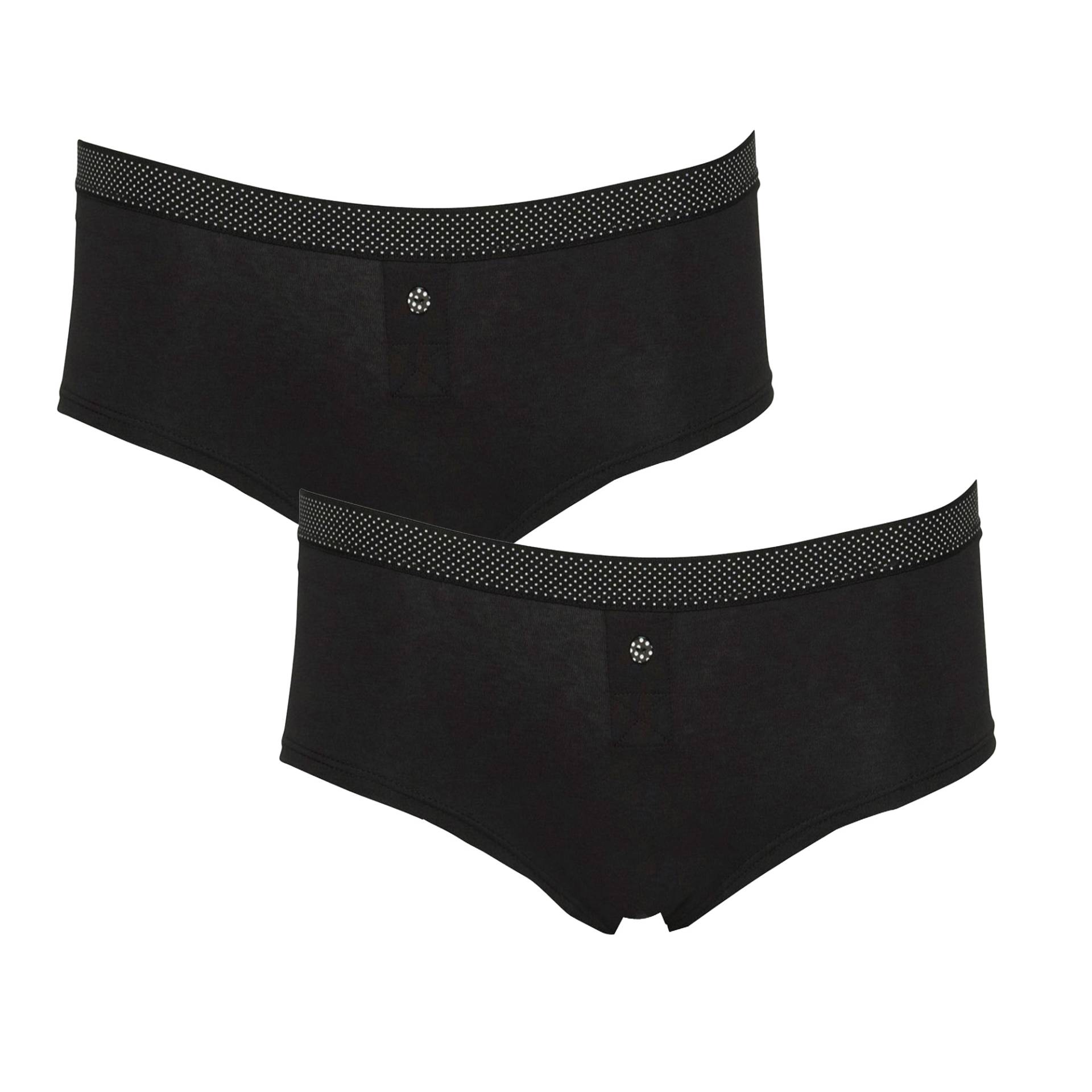 Boobs & Bloomers Boxershorts "Anny" Knopf als Deko, eng, elastisch, bequem, weich, mit Bund, Baumwollmix von Boobs & Bloomers