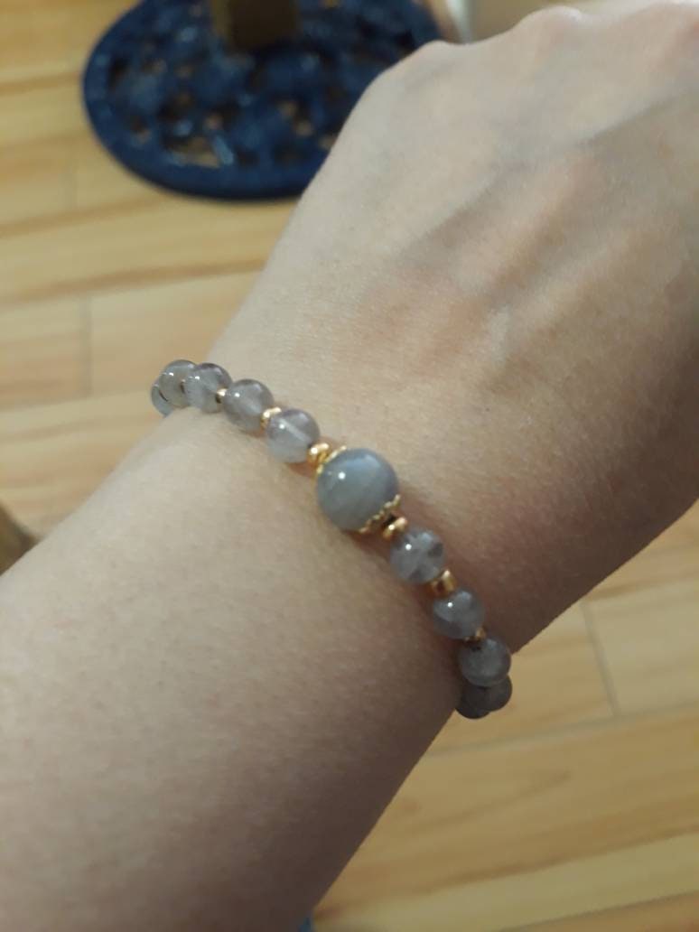 Einstellbare Labradorit Oder Rosenquarz Und Grüne Adventurine Armband. Gold Einstellbare Labradorit Oder Rosenquarz Und Grüne Adventurine Armband. Gold von BoodabelleXStudio