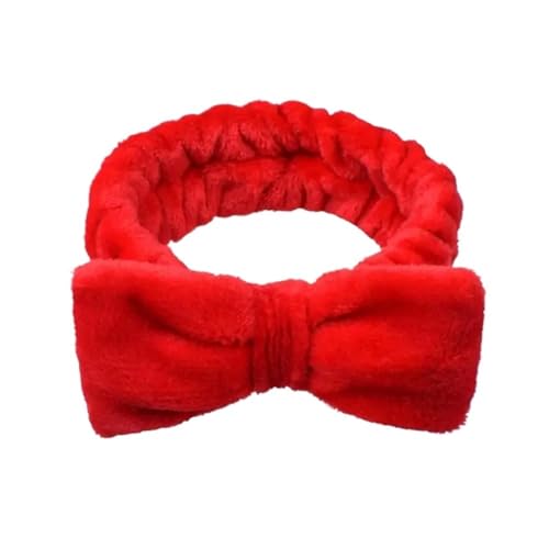 Frauen Solide Schleife Stirnbänder Korallen-Fleece Make-up Spa Waschen Gesicht Turban Kopf Wrap Mädchen Haar Handtuch Zubehör Stirnband Haarbänder (D) von BooeDareno
