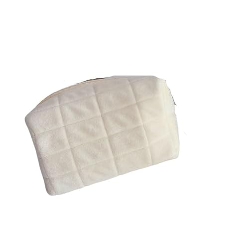 Kosmetiktasche mit Reißverschluss, groß, einfarbig, niedliches Fell, Make-up-Tasche für Damen, Reisen, Make-up, Kulturbeutel, Waschbeutel, Plüsch-Stifttasche, 2, Einheitsgröße von BooeDareno