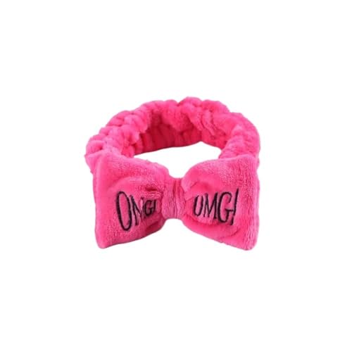 OMG Haarbänder mit Buchstabenschleife, vielseitig einsetzbar, für Mädchen und Damen, weiche Turbane, elastische Haarbänder, Korallen-Fleece, Make-up-Assistent, Kopfbedeckung (8) von BooeDareno