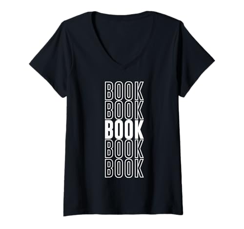 Damen Buch T-Shirt mit V-Ausschnitt Damen Buch T-Shirt mit V-Ausschnitt von Book Apparel