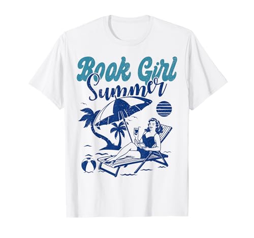 Strand Buch Liebhaber Frauen Mädchen Buch Mädchen Sommer T-Shirt von Book Girl Summer Funny Beach Book Lover Gifts