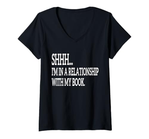 Damen Buchliebhaber Bibliothekar Lesen Bibliothek Leser T-Shirt mit V-Ausschnitt Damen Buchliebhaber Bibliothekar Lesen Bibliothek Leser T-Shirt mit V-Ausschnitt von Book Lover Bookworm Reading Books