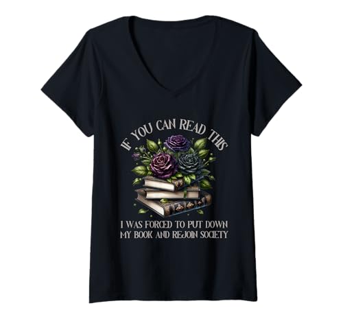 Damen Spicy Books Leg Mein Buch Weg Dark Romance Merch Bookish T-Shirt mit V-Ausschnitt von Book Lover Gifts For Women