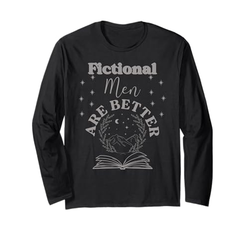 Spicy Bookish Merch Romance Books Fiktive Männer-Märchen Langarmshirt Spicy Bookish Merch Romance Books Fiktive Männer-Märchen Langarmshirt von Book Lover Gifts Morally Grey