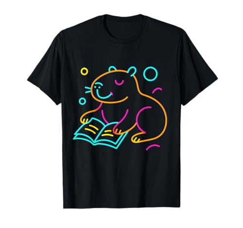 Capybara Reading Club, ruhige und gemütliche Lektüre für Mädchen von 7 bis 11 Jahren T-Shirt Capybara Reading Club, ruhige und gemütliche Lektüre für Mädchen von 7 bis 11 Jahren T-Shirt von Book Loving Girls Club Capybara Readers Ages 7to11