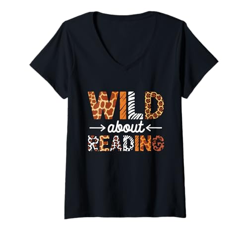 Damen Ich Bin verrückt danach, Bücher zu lesen, Leserliebhaber, Bibliothekar, Bücherwurm T-Shirt mit V-Ausschnitt Damen Ich Bin verrückt danach, Bücher zu lesen, Leserliebhaber, Bibliothekar, Bücherwurm T-Shirt mit V-Ausschnitt von Book Reader Lover Bookworm Library Day Designs