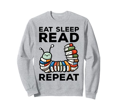 Eat Sleep Read Read Read Read Read Bookaholic Design für Damen und Kinder Sweatshirt von Book Readers Reading Lovers Gift