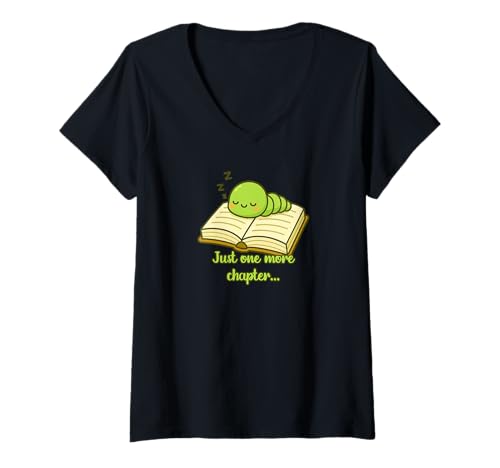 Damen Nur noch EIN Kapitel für BookTok-Buchleser T-Shirt mit V-Ausschnitt Damen Nur noch EIN Kapitel für BookTok-Buchleser T-Shirt mit V-Ausschnitt von BookTok Book Readers Merch