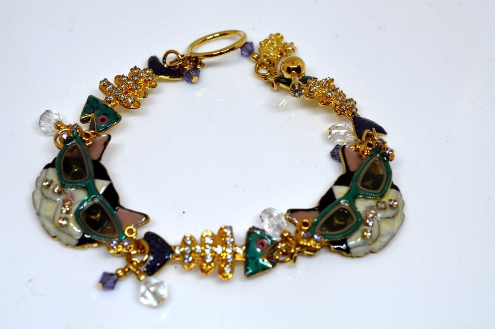 Lunch At The Ritz 2 Go Glamour Puss Armband Lunch At The Ritz 2 Go Glamour Puss Armband von BookendBoysCatShop