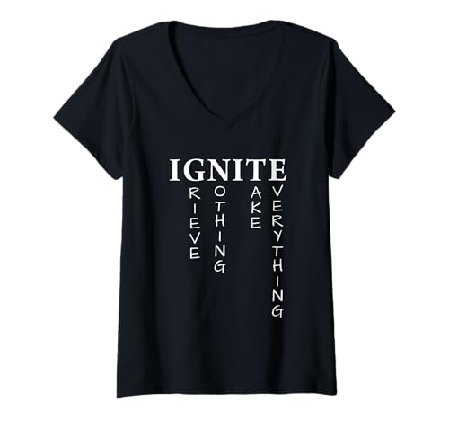 Damen Ich trauere um Nichts Ich nehme Alles | Ignite Shatter Me T-Shirt mit V-Ausschnitt Damen Ich trauere um Nichts Ich nehme Alles | Ignite Shatter Me T-Shirt mit V-Ausschnitt von Bookish - Bibliophile - Book Lover Tee