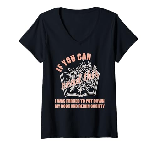 Damen Würziger Buchliebhaber, wenn du Diese dunkle Liebesromantik lesen Kannst T-Shirt mit V-Ausschnitt von Bookish Merch For Women