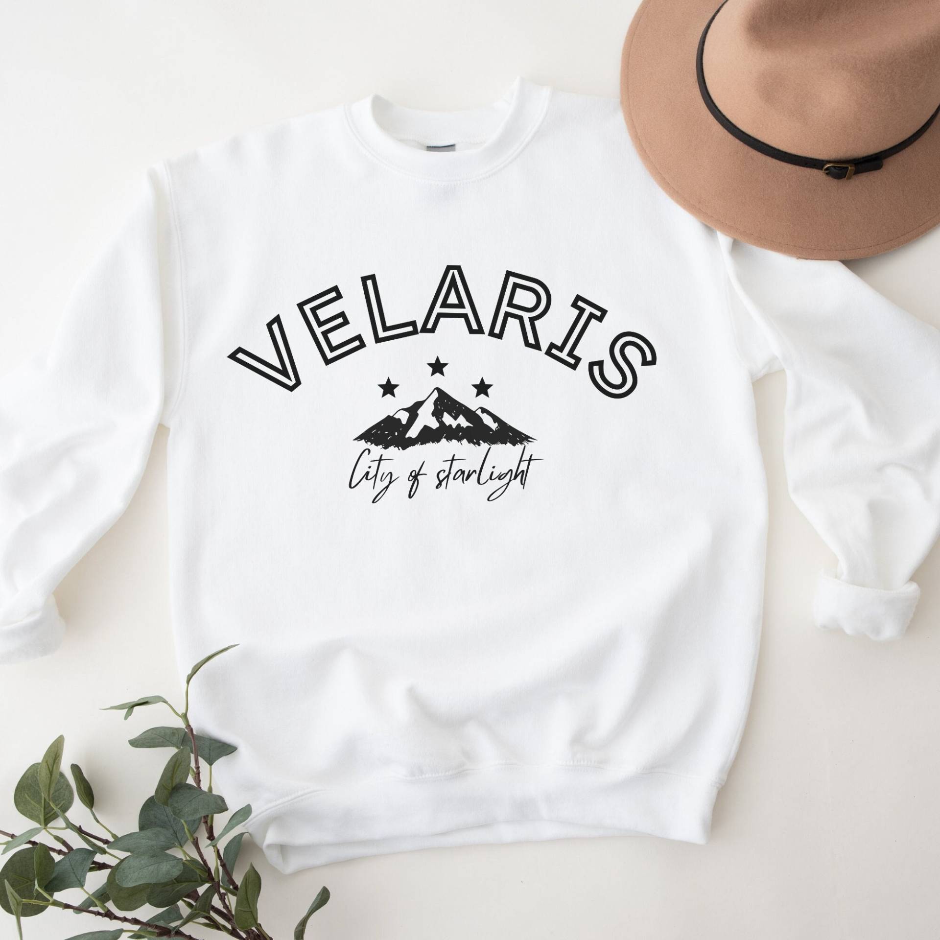 Acotar Velaris Rhysand, Night Court Sweatshirt, Sjm Lizenzierter Pullover, Bookish Booktok Feyre Bat Boys Unisex White Crewneck von BookishBaeCo