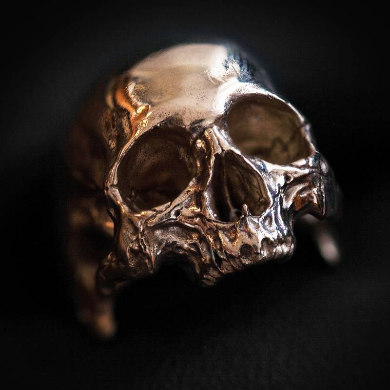 Bronze Schädelring von BookofAlchemy
