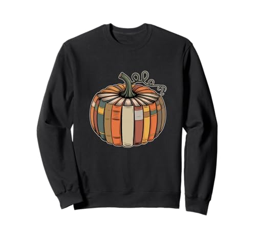 Herbst Thanksgiving Buch Kürbis Lehrer Lesen Männer Frauen Kind Sweatshirt von Books Pumpkin Teachers Halloween Thanksgiving