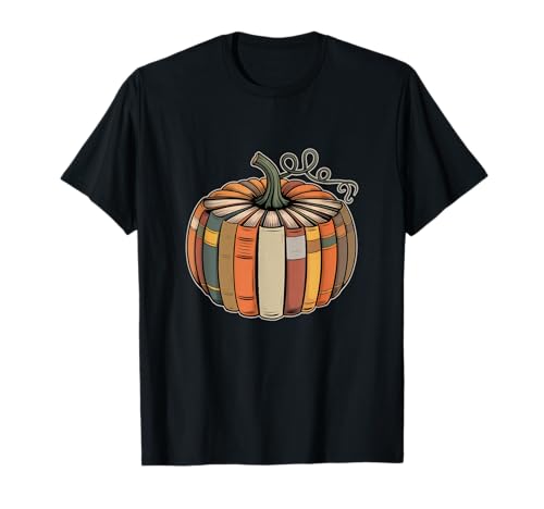 Herbst Thanksgiving Buch Kürbis Lehrer Lesen Männer Frauen Kind T-Shirt von Books Pumpkin Teachers Halloween Thanksgiving