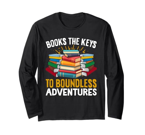 Bücher Die Schlüssel zu grenzenlosen Abenteuern Langarmshirt Bücher Die Schlüssel zu grenzenlosen Abenteuern Langarmshirt von Books The Keys To Boundless Adventures Read Gift