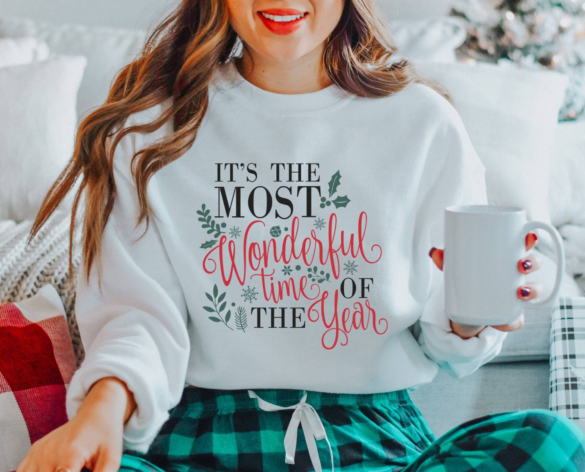 Christmas Sweater - Most Wonderful Time Boho Clothing Cute Sweatshirt Cottagecore-style Christmas Sweater - Most Wonderful Time Boho Clothing Cute Sweatshirt Cottagecore-style von BooksandBotany