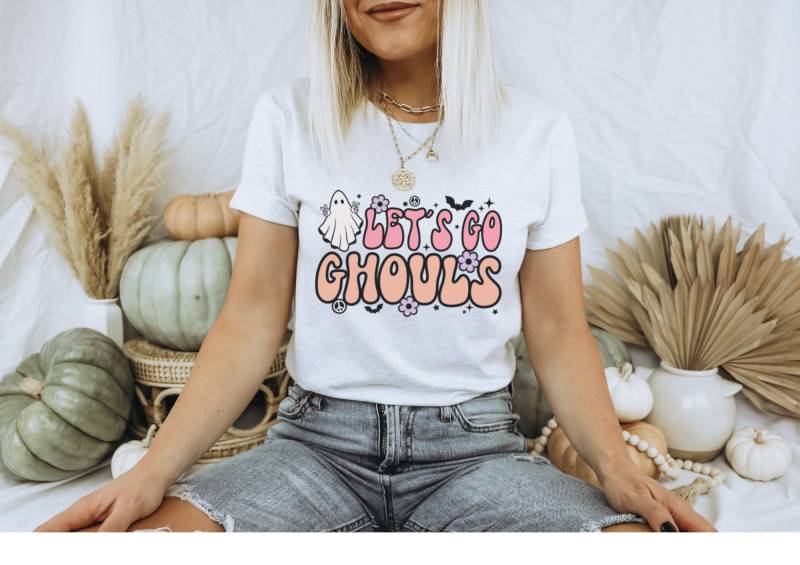 Geist Tshirt Halloween - Cute Shirt Boho Kleidung Herbstliches Halloweenmotiv Hippie Herbst von wodieLIEBElebt