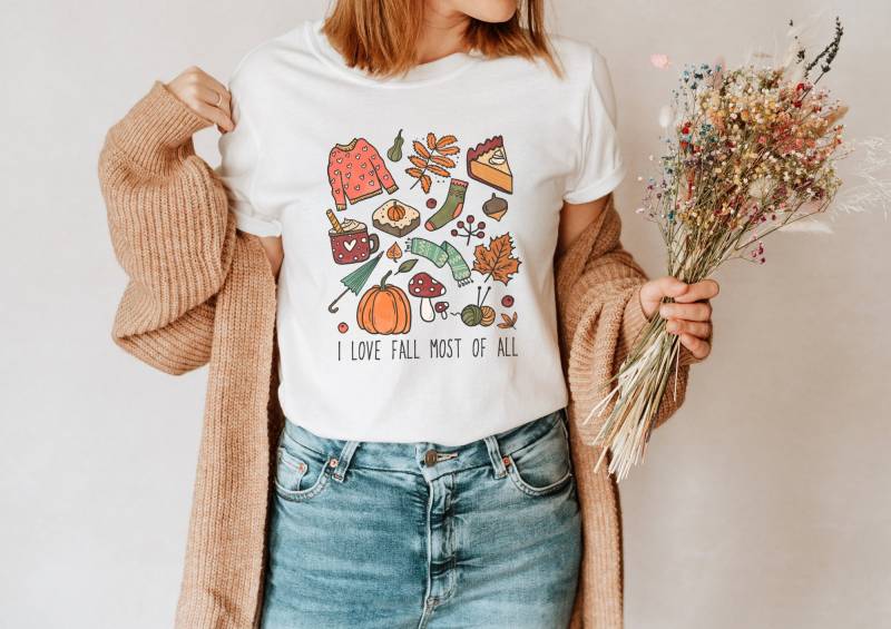 Herbst Tshirt Fall Essentials - Pumpkin Shirt Boho Kleidung Herbstliches Herbstmotiv Cottagecore-style von BooksandBotany