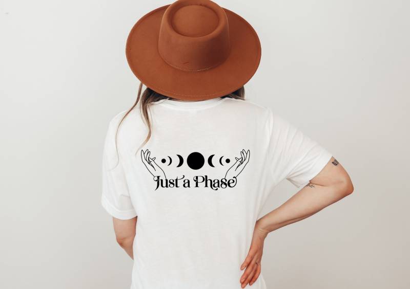 Inspiring Tshirt Moon Phases - Just A Phase Motivation Shirt Celestial Stars Universe Shirt von wodieLIEBElebt