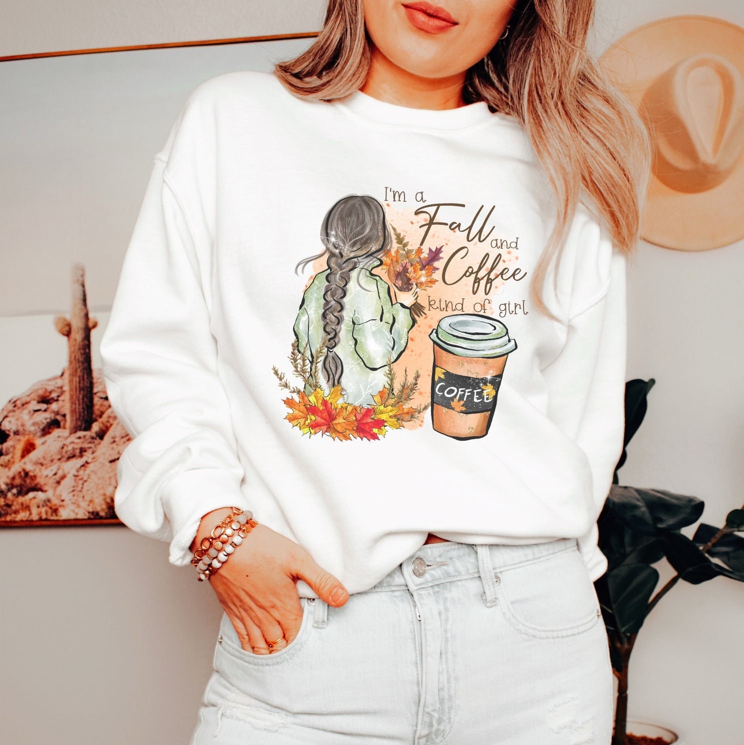 Sweatshirt Autumn "Girl Who Loves Fall" Coffee - Farm Herbst Pullover Boho Kleidung Herbst-Sweatshirt Cottagecore/Sweater Sweatshirt Autumn "Girl Who Loves Fall" Coffee - Farm Herbst Pullover Boho Kleidung Herbst-Sweatshirt Cottagecore/Sweater von BooksandBotany