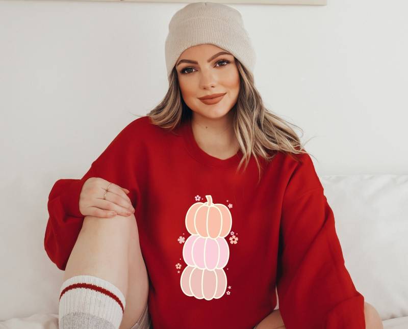 Sweatshirt Kürbis - Pumpkin Pullover Boho Kleidung Herbstliches Herbstmotiv Cottagecore/Herbst Sweater von BooksandBotany