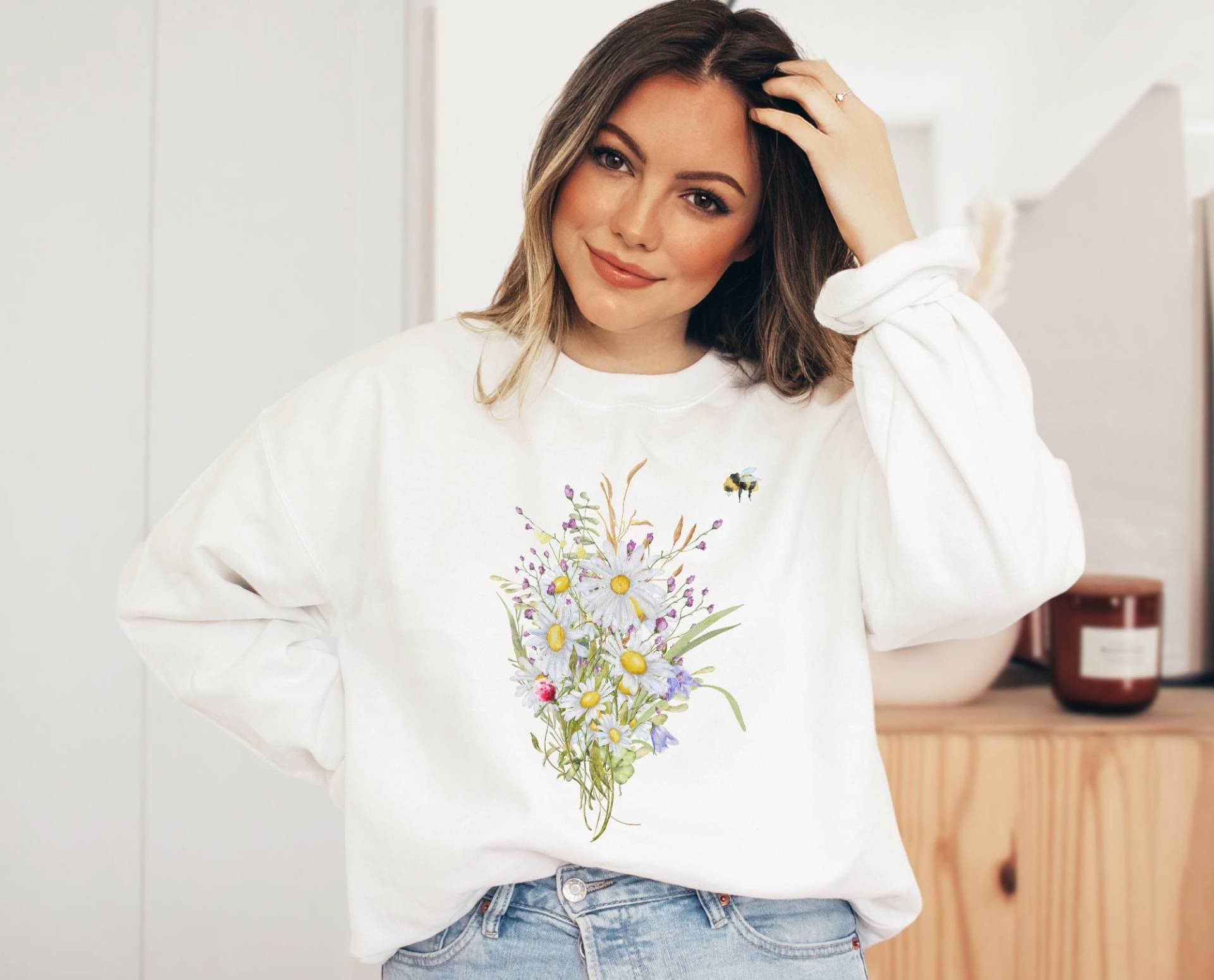 Sweatshirt Summer Flower - Farm Spring Pullover Cottagecore Nature Botanical Shirt Fairycore Clothing Mystical Moon Clothes Sweatshirt Summer Flower - Farm Spring Pullover Cottagecore Nature Botanical Shirt Fairycore Clothing Mystical Moon Clothes von BooksandBotany