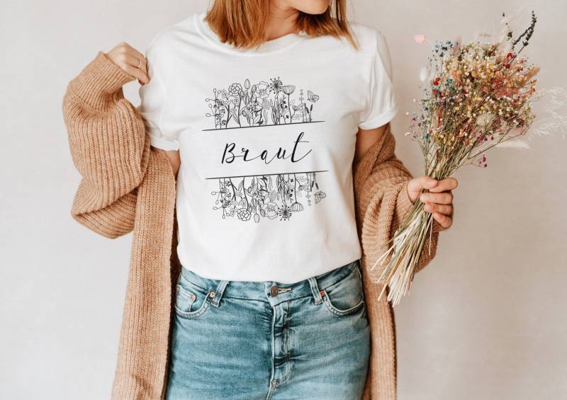 Tshirt Jga Schwarz-Weiß - Hochzeit Team Braut-Shirts Verlobung Geschenk Junggesellinnenabschied Outfit Kleidung Gruppenshirt von wodieLIEBElebt