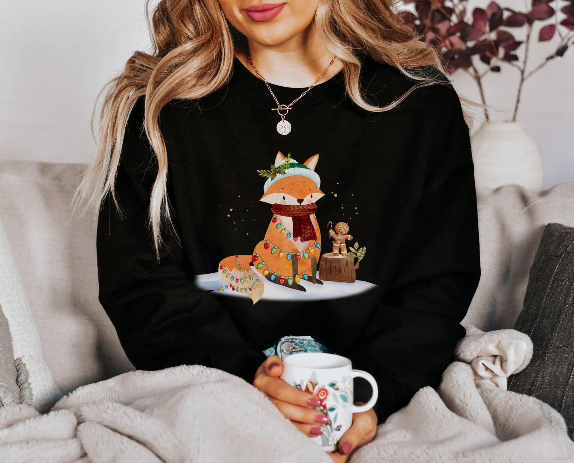 Weihnachten Pullover Fuchs - Christmas Tree Sweater Boho Kleidung Christmasclothing Sweatshirt Cottagecore-style Weihnachten Pullover Fuchs - Christmas Tree Sweater Boho Kleidung Christmasclothing Sweatshirt Cottagecore-style von BooksandBotany
