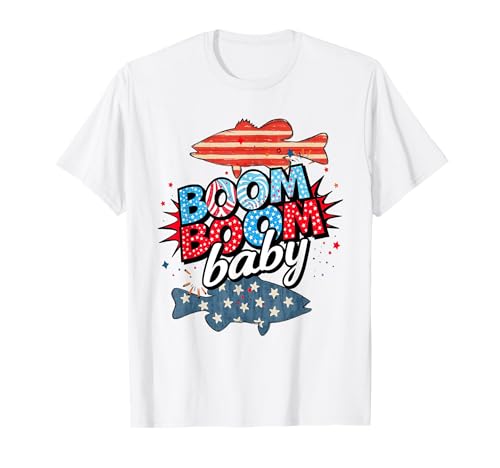 Boom Baby Fish Patriotic American US Flag 4th Of July T-Shirt Boom Baby Fish Patriotic American US Flag 4th Of July T-Shirt von Boom Baby Fish Patriotic 4th Of July Shirt