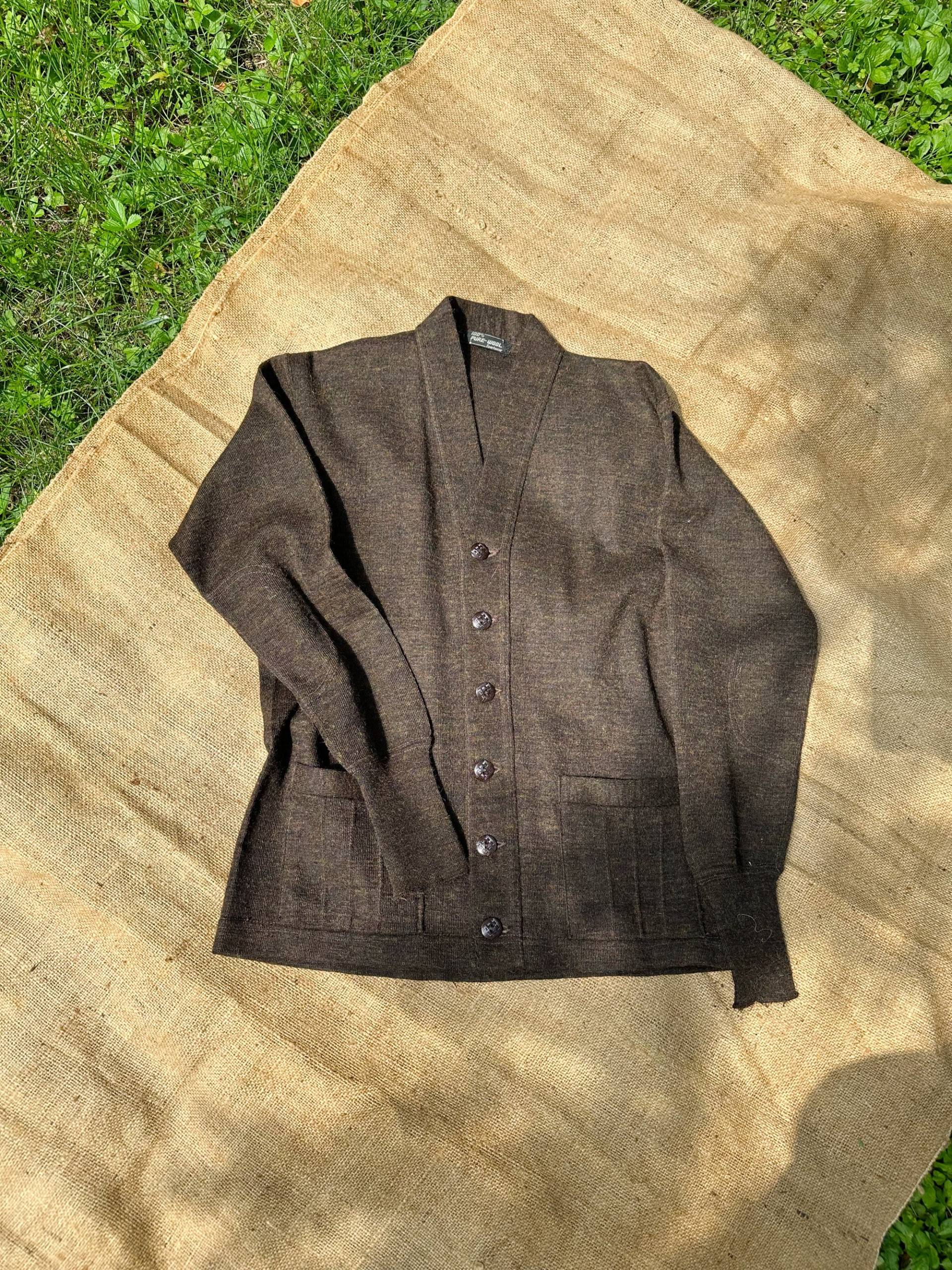 Vintage 1930Er Jahre Sportwear Wolle Spa-Mantel-strickjacke von BoomBabiesVintage