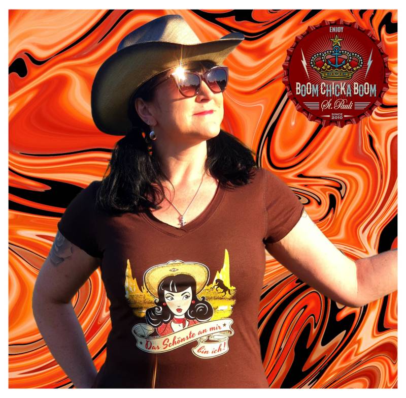 Das Schönste An Mir Bin Ich Damen T Shirt Für Cowgirls Und Selbstbewusste Tattoo Rockabilly Oldschool von BoomChickaBoomShop