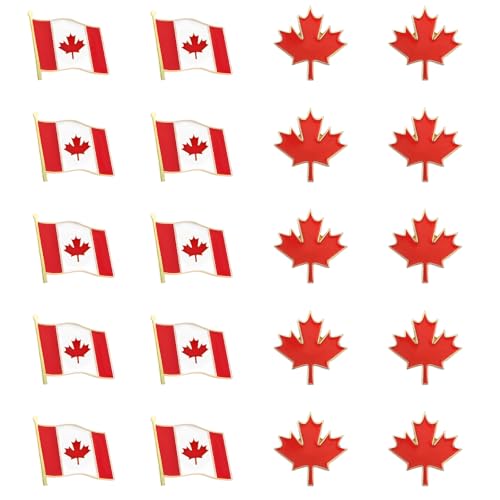 20 Stück Kanada Flagge Pin und Ahornblatt Pin Canada Anstecknadel Metall Broschen Patriotic Anstecker Kanada Land Rot Fahnenpin für Kleidung Hüte Taschen Jacke Souvenir Geschenk Männer Frauen 20 Stück Kanada Flagge Pin und Ahornblatt Pin Canada Anstecknadel Metall Broschen Patriotic Anstecker Kanada Land Rot Fahnenpin für Kleidung Hüte Taschen Jacke Souvenir Geschenk Männer Frauen von BoomTeck