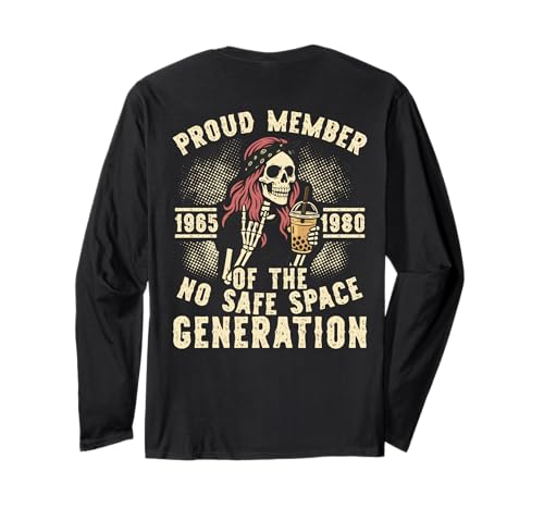 Proud Member of The No Safe Space Generation Retro Damen Langarmshirt Proud Member of The No Safe Space Generation Retro Damen Langarmshirt von Boomer Humor Generation Sarkasmus Spüche Designs