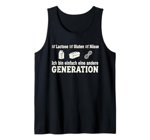 Herren ICH Bin EINFACH EINE ANDERE Generation. Lactose Gluten Nüsse Tank Top Herren ICH Bin EINFACH EINE ANDERE Generation. Lactose Gluten Nüsse Tank Top von Boomer & Gen X Geschenkidee Lustiger Spruch Männer