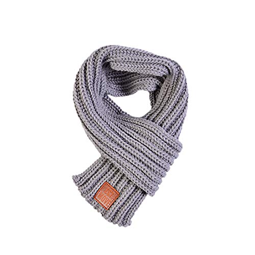 Boomly PAADIYA Baby Kinder Strickschal Wollschal Niedlich Winter warm Schals Halstücher Nackenwärmer Für Jungen Mädchen (Grau) von Boomly