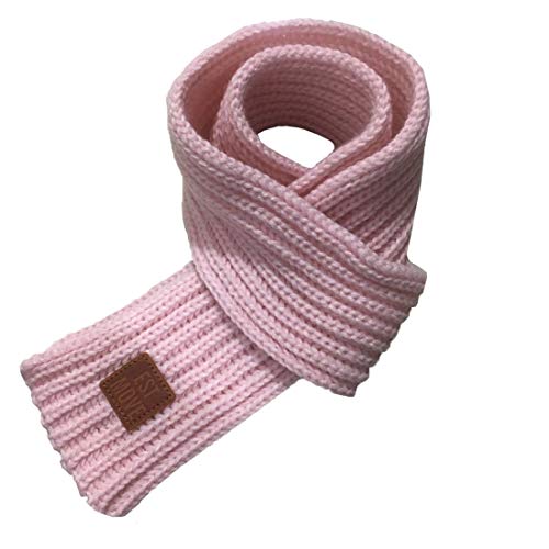 Boomly Baby Kinder Strickschal Wollschal Niedlich Winter warm Schals Halstücher Nackenwärmer Für Jungen Mädchen (Licht Rosa) von Boomly