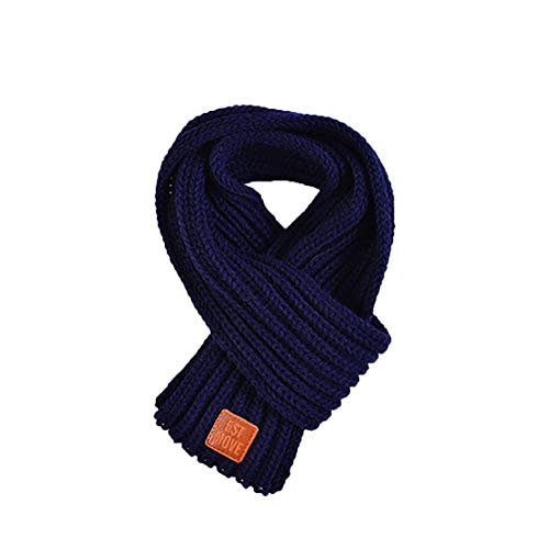 Boomly Baby Kinder Strickschal Wollschal Niedlich Winter warm Schals Halstücher Nackenwärmer Für Jungen Mädchen (Navy Blau) von Boomly