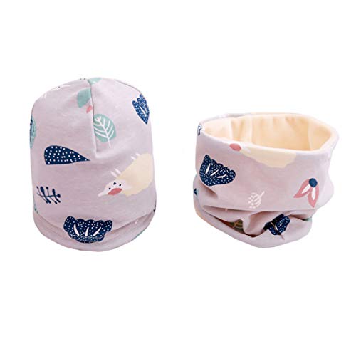 Boomly Baby Kinder Winter Beanie Mütze Hut Warm Loop Schal Set Baumwollschal Halsbänder Hut Velvet-Futter Nackenwärmer Schal Bandana Hut von Boomly